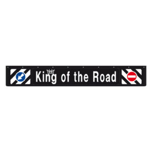 Paraspruzzo lungo in pvc, segnaletica in rilievo – 240×35 cm – Nero – King of the road