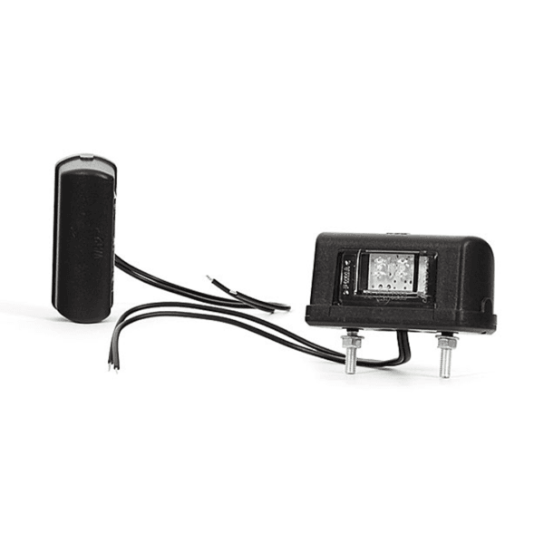Luce targa a led nera universale 12/24v