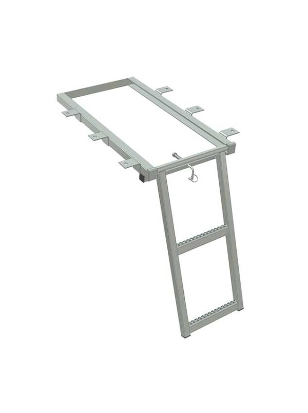 Scaletta asolata zincata estraibile a 2 gradini