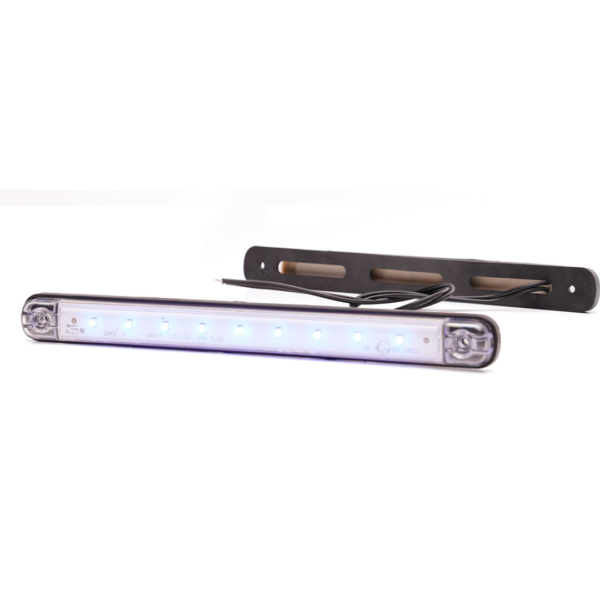 Fanalino ingombro blu a 12 led slim 12/24v