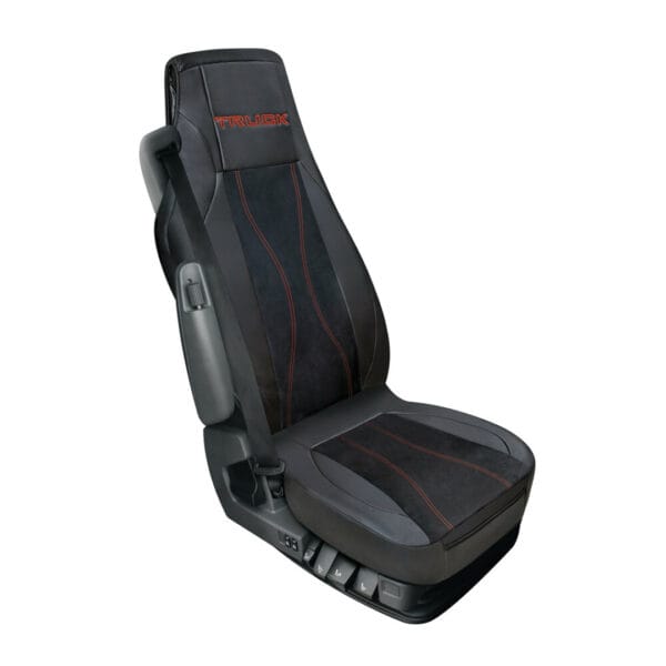 Coprisedile luana, in skeentex per camion – nero/rosso