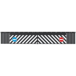 coppia paraspruzzi camion pvc 240x37 cm con segnali e staffe