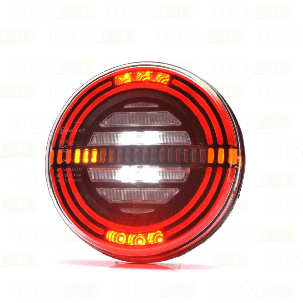 Gruppo ottico posteriore full led rotondo con 5 funzioni  w193dd