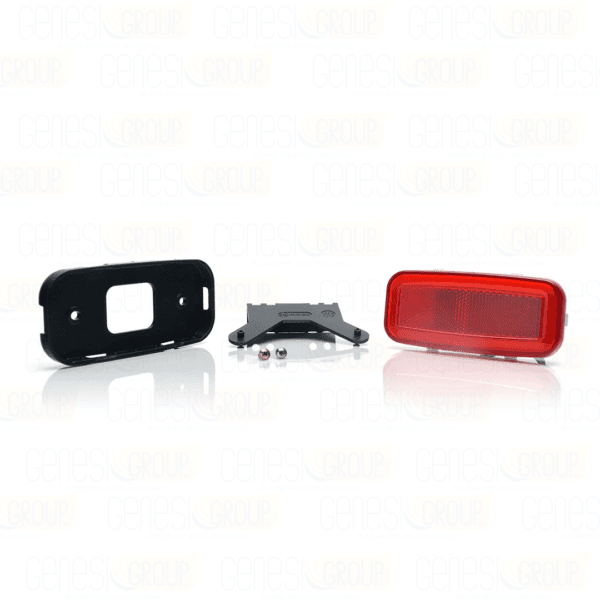 Fanali ingombro laterale led rosso effetto neon 12v/24v rettangolare