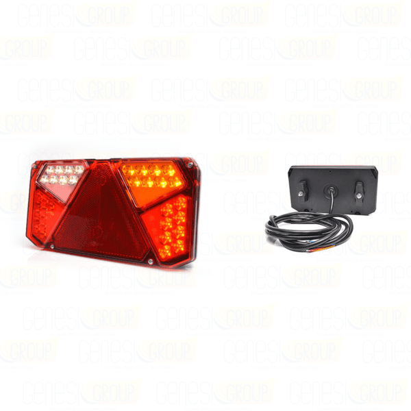 Gruppo ottico posteriore a led per rimorchio – semirimorchio w125dnp 5 funzioni