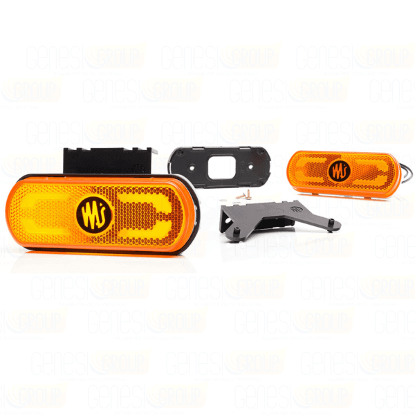 Fanali ingombro laterale led arancio effetto neon 12v/24v che proiettano luce sul terreno