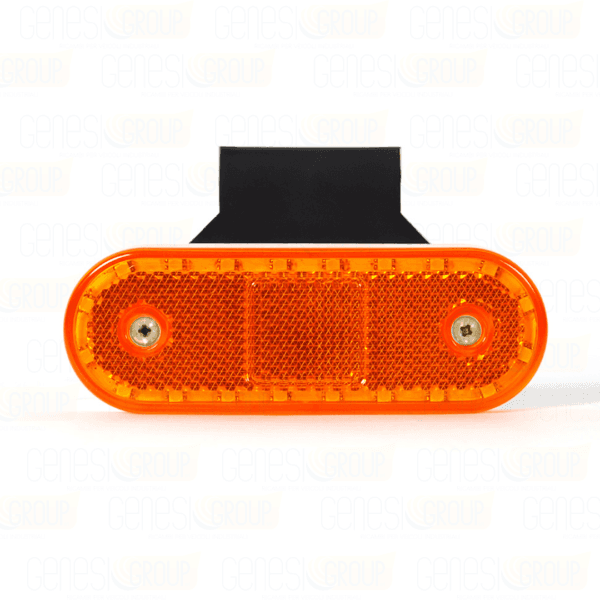 Fanali ingombro laterale led arancio 12v/24v ovale con staffa