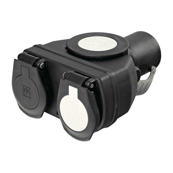 Adattatore compatto spina 15 poli + 2 prese 7 poli n/s 24v