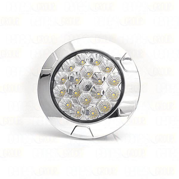 Gruppo ottico posateriore luce di retromarcia/ plafoniera interna a nido d’ape interno cromato a led lw12