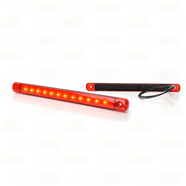 Fanalino ingombro rosso a 12 led slim 12/24v