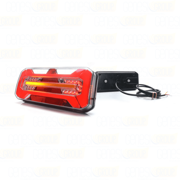 Gruppo ottico posteriore full led rimorchio universale 12v/24v freccia dinamica w184dd