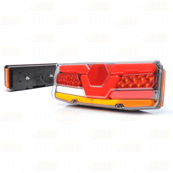 Gruppo ottico posteriore led motrice 12v/24v freccia dinamica w171dd