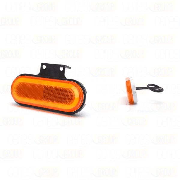 Fanali ingombro laterale led arancio effetto neon 12v/24v ovale