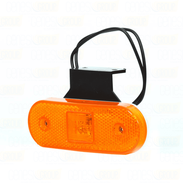 Fanali ingombro laterale led arancio 12v/24v ovale con staffa
