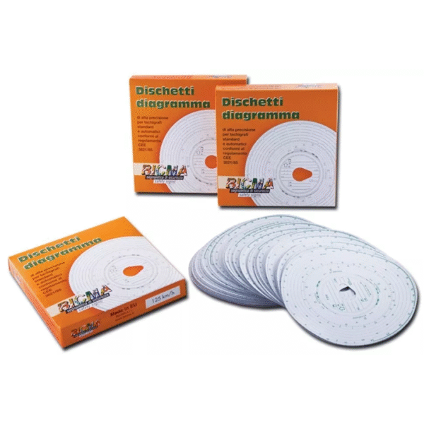 Dischi diagramma per tachigrafo 125 km/h