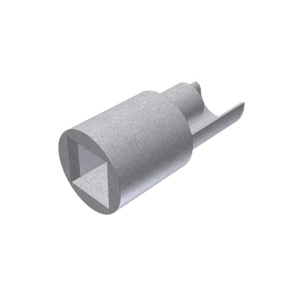 Innesto a quadro inox per profilo Ø27 mm