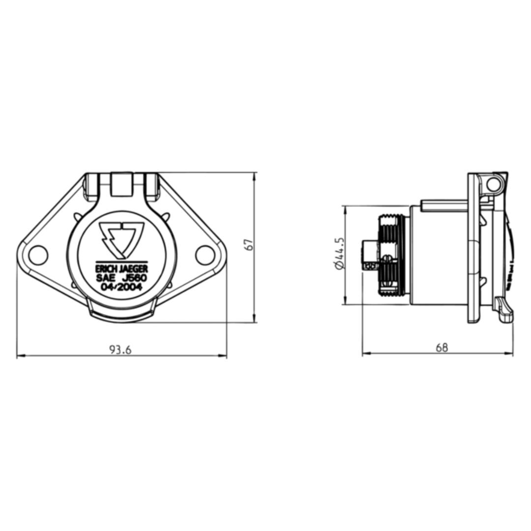 presa elettrica per rimorchi 7 poli / 24v (iso 1185 – tipo n) presa elettrica per rimorchi 7 poli / 24v (iso 1185 – tipo n)