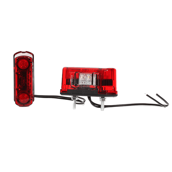 Luce targa a led rossa universale 12/24v