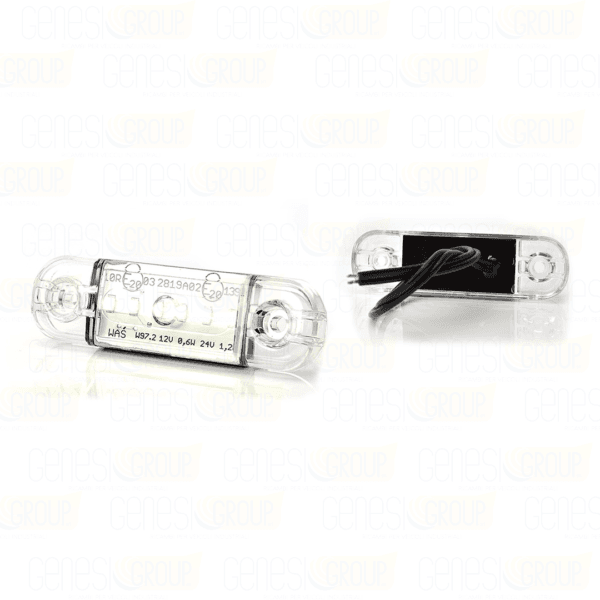 Fanalino ingombro bianco a 6 led 12/24v