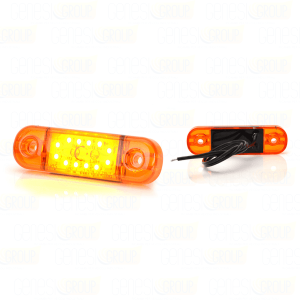 Fanalino ingombro arancio a 12 led 12/24v