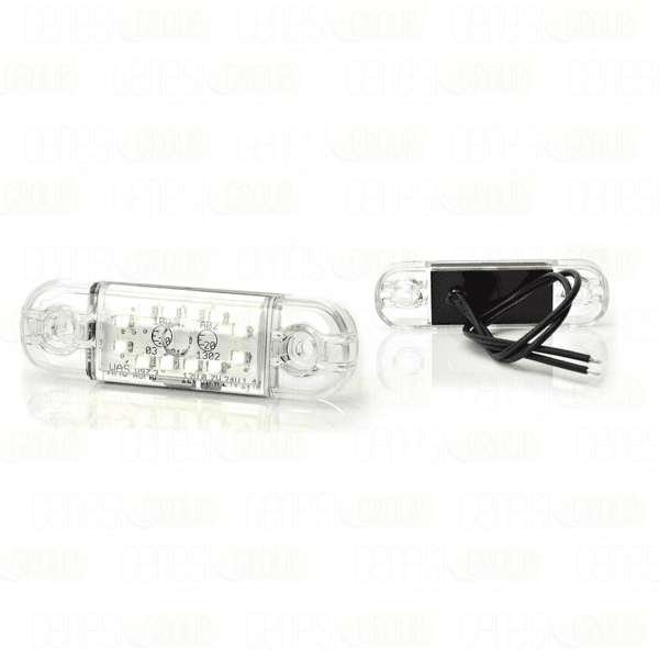 Fanalino ingombro bianco a 12 led 12/24v