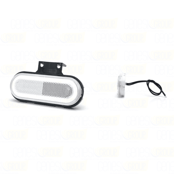 Fanali ingombro laterale led bianco effetto neon 12v/24v ovale
