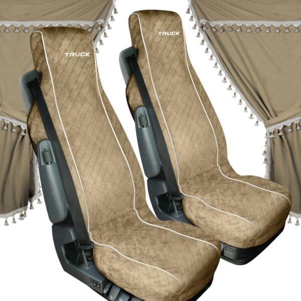 Set tende e coprisedili melissa, in microfibra per camion – beige