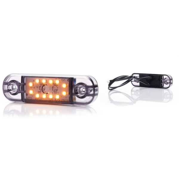 Fanalino ingombro dark arancio a 12 led 12/24v
