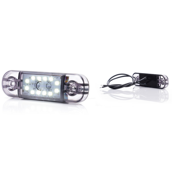 Fanalino ingombro dark bianco a 12 led 12/24v