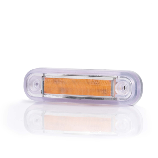 Fanalino a led effetto neon arancio 12/24v con guscio in gomma