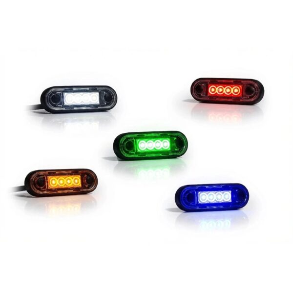 Fanalino ingombro 4 led 5 varianti colore