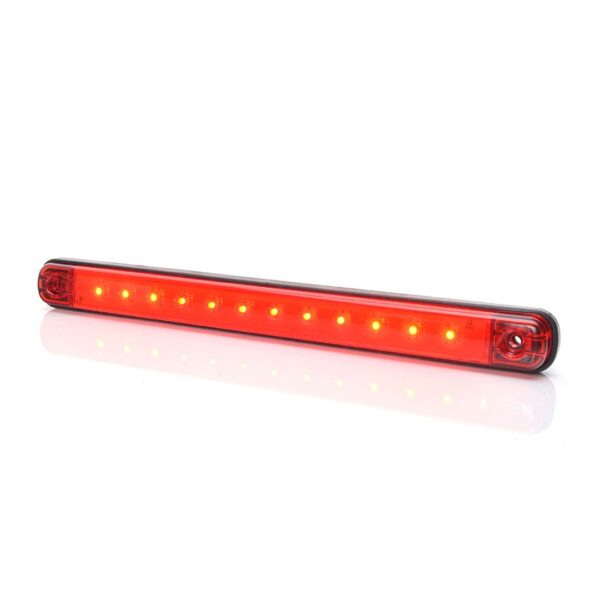 Fanalino ingombro rosso doppia funzione stop e posizione a 12 led slim 12/24v