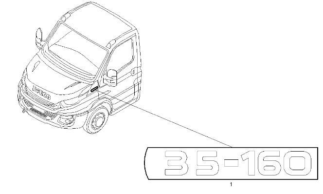 SIGLA IVECO 35-160 PER MODELLO 35C16 M.Y.2016